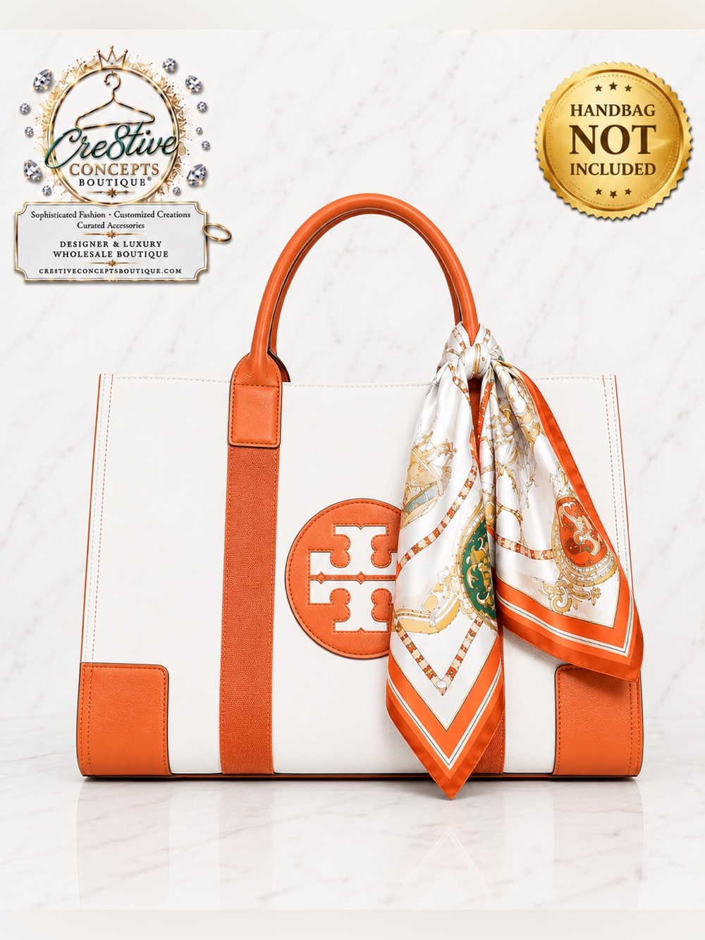 Luxurious, Satin Handbag/Shawl or Scarf Silky Square Versatile-Orange
